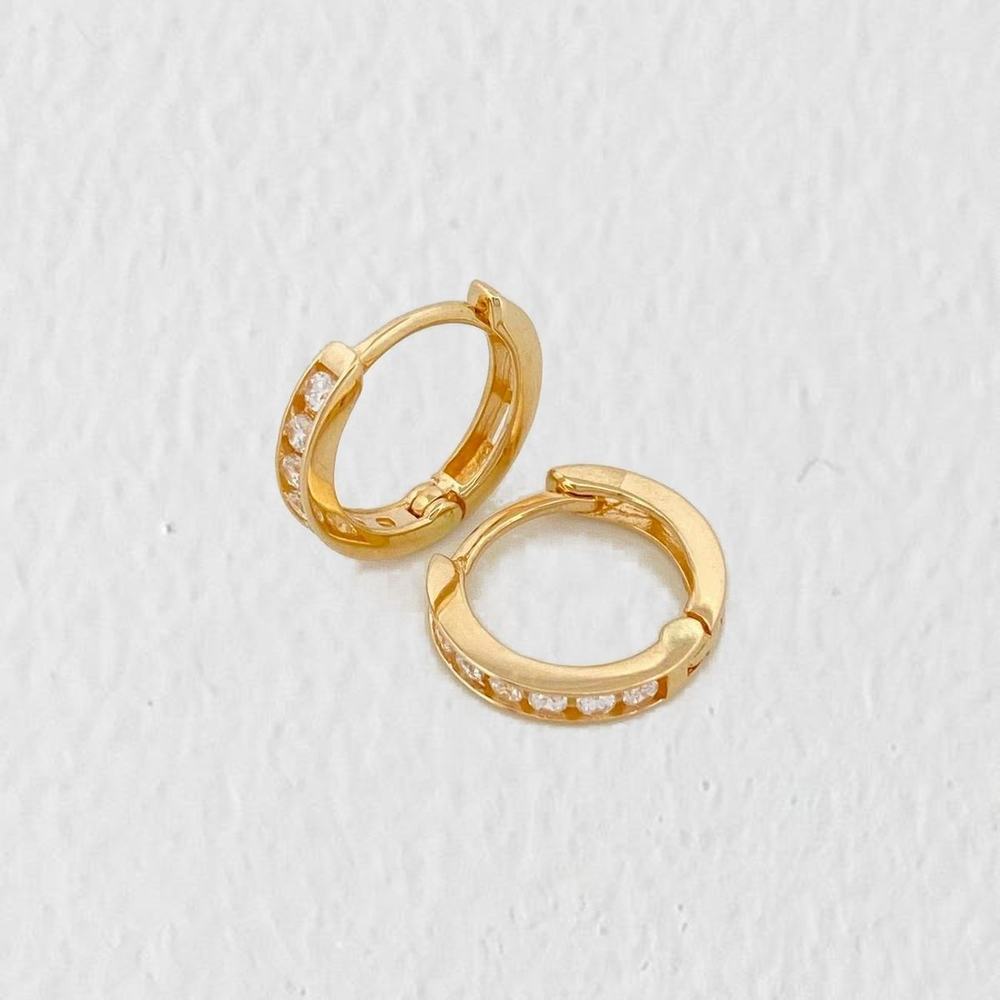 Candongas Carril 1.5g / 1cm Oro Amarillo 18K