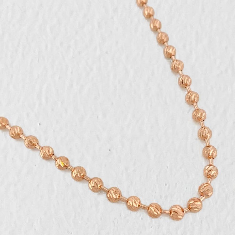 Cadena Militar 18.3g / 50cm / 4mm Oro Rosa 18K