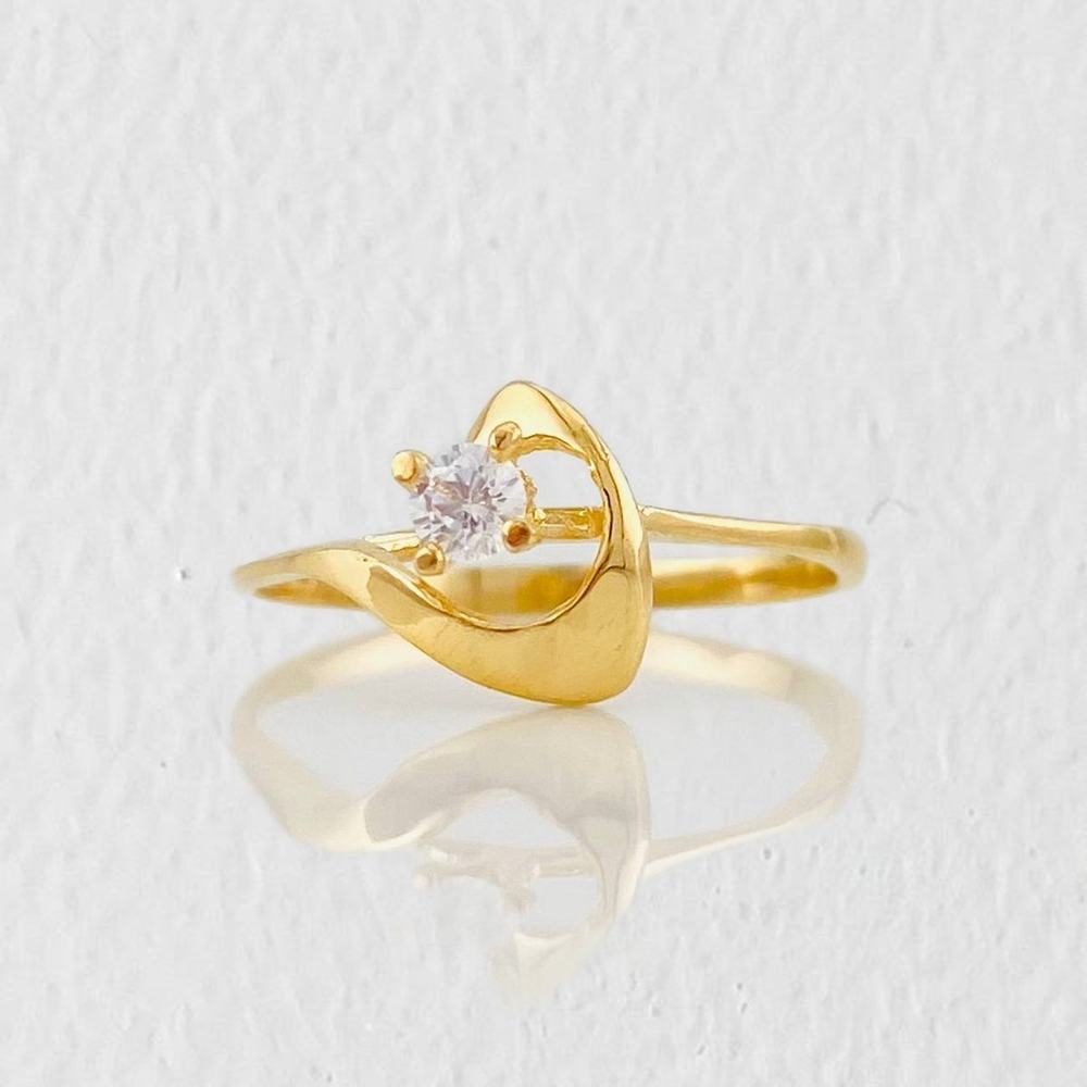 Anillo Solitario Ola 1.35g / T6 Oro Amarillo 18K