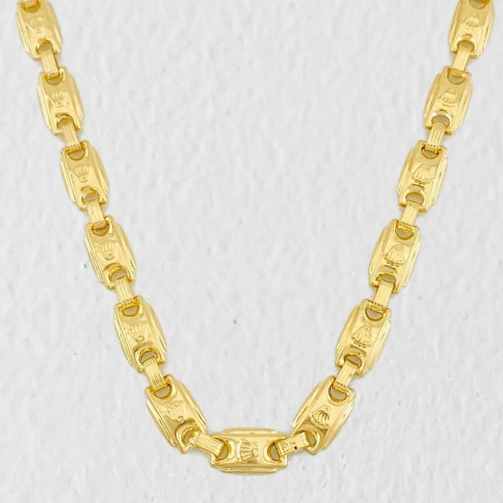 Cadena Cadena Rustica Corona 18.95g / 60cm / 5.7mm Oro Amarillo 18K
