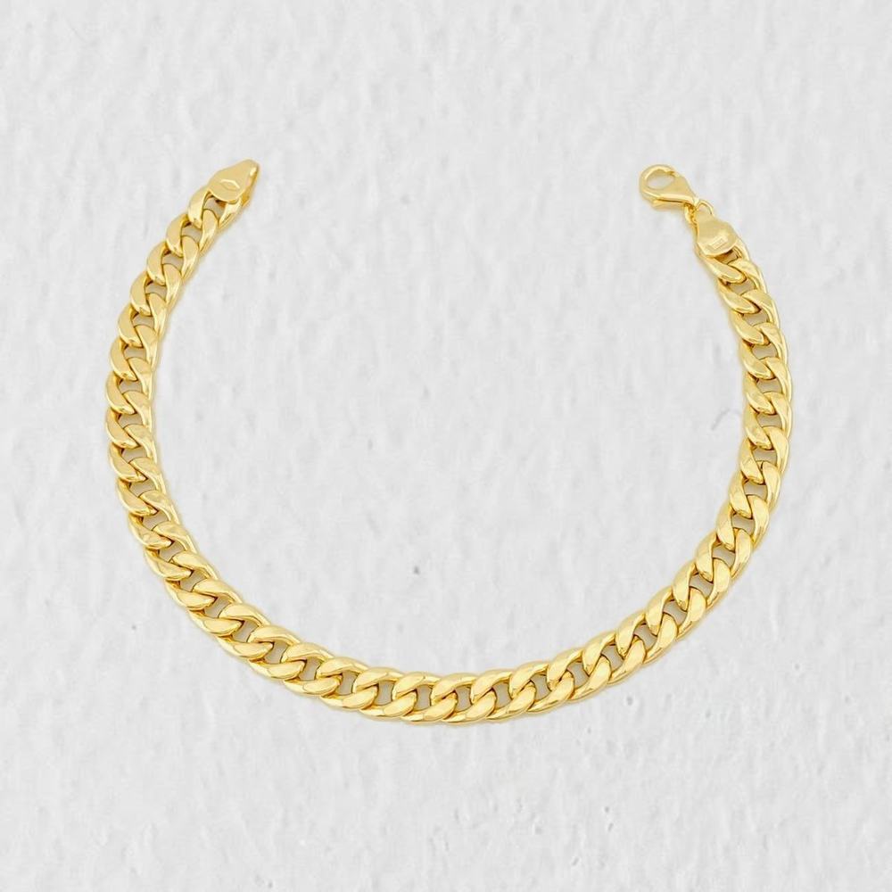 Pulso Cubano 3.5g / 18cm / 5.9mm Oro Amarillo 18K