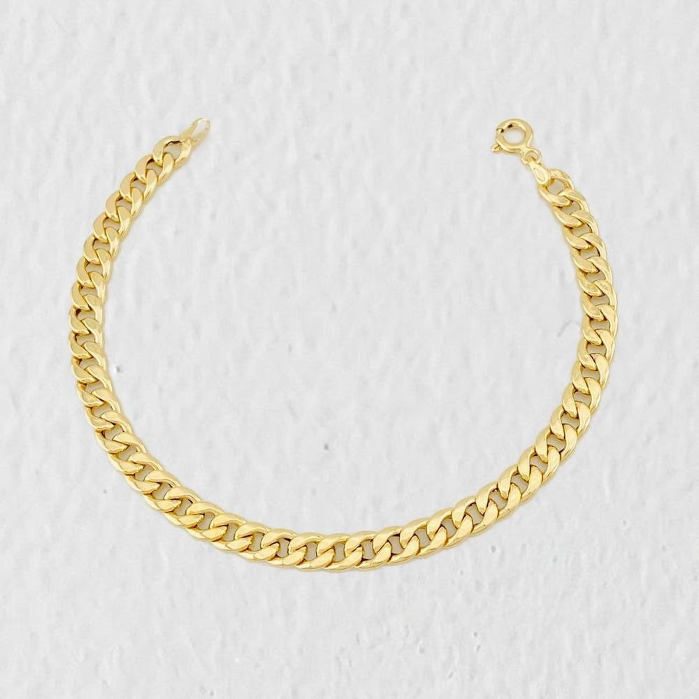 Pulso Cubano 2.35g / 19cm / 5.4mm Oro Amarillo 18K