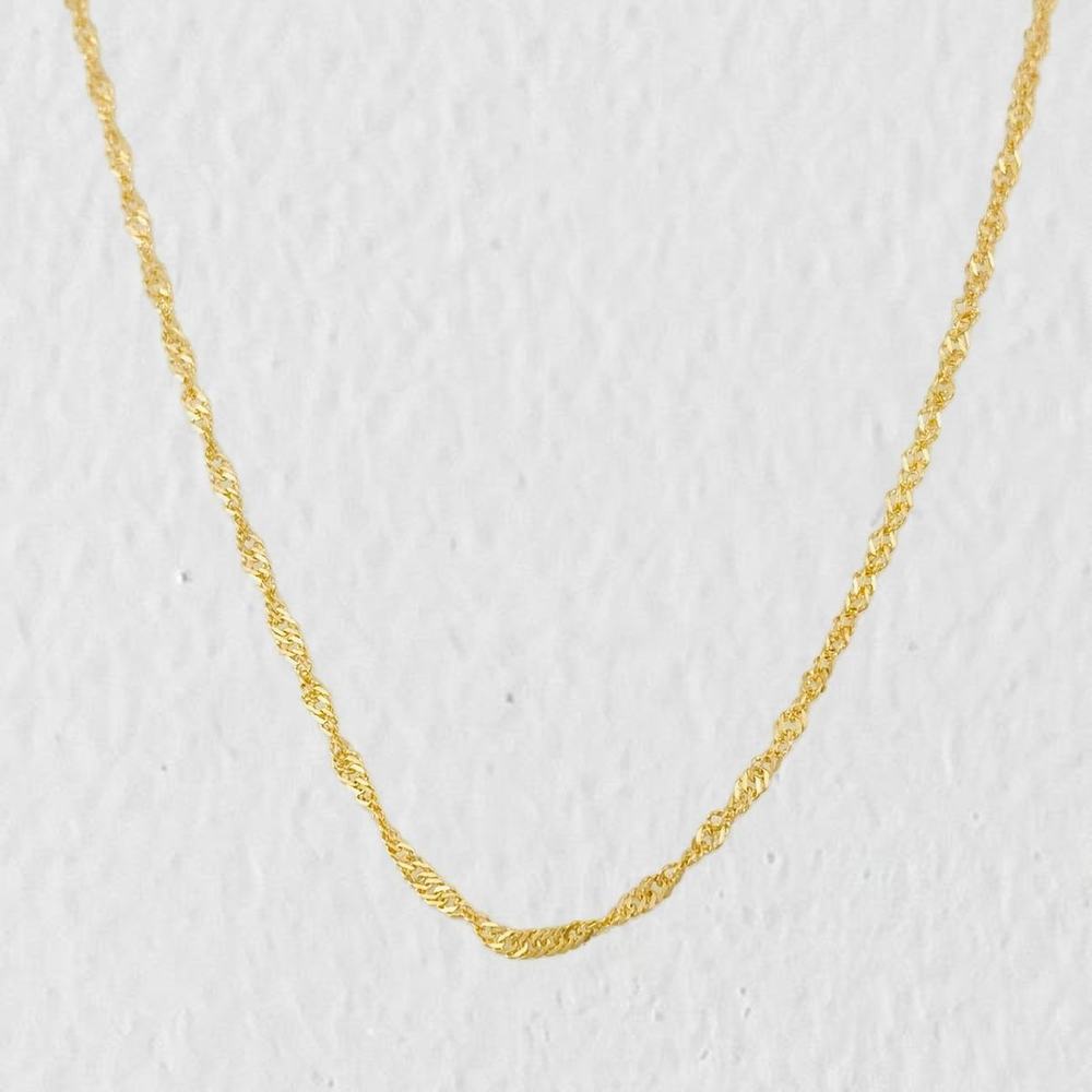 Cadena Singapur 1.1g / 45cm / 0.5mm Oro Amarillo 18K
