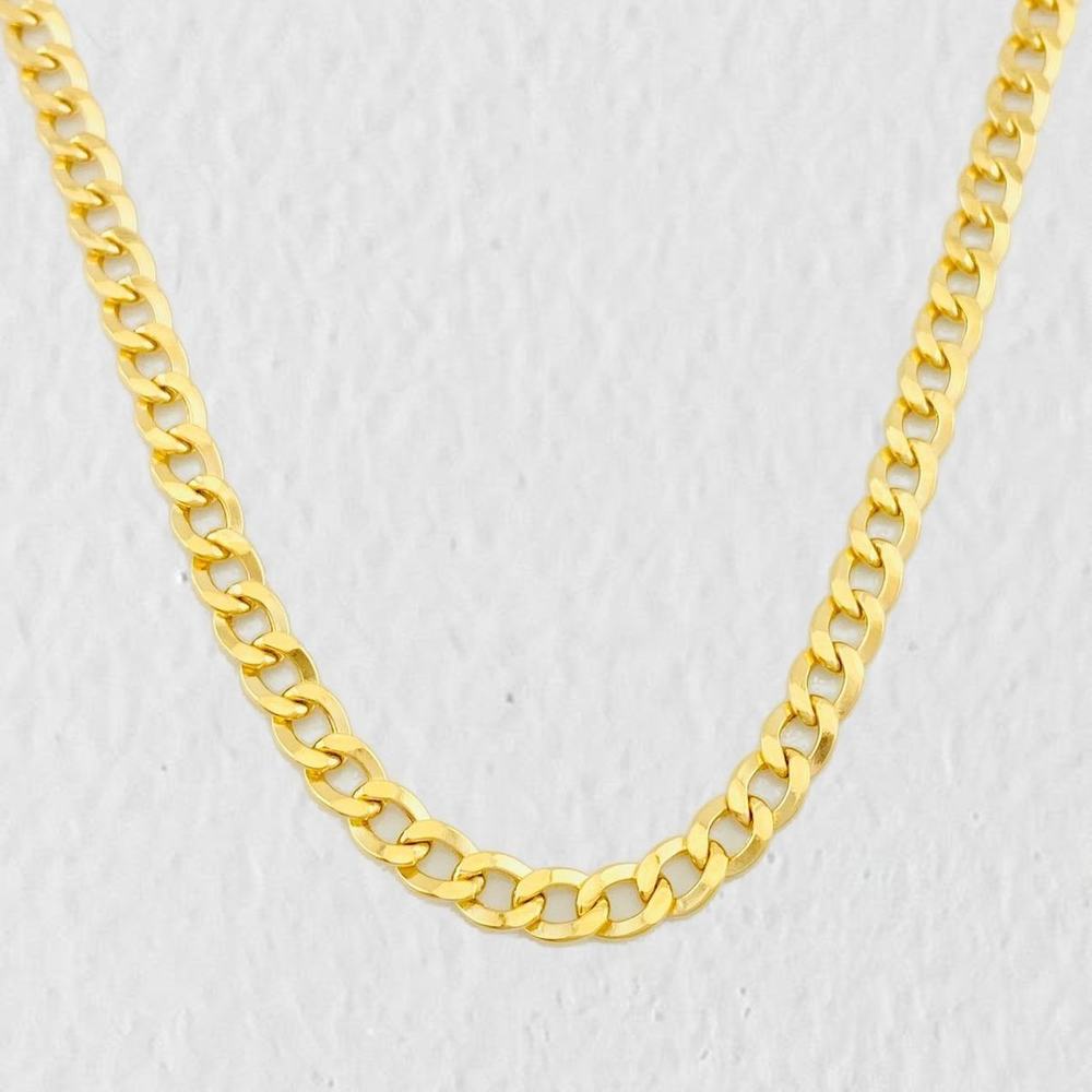 Cadena Cubana 10.25g / 60cm / 4.16mm Oro Amarillo 18K