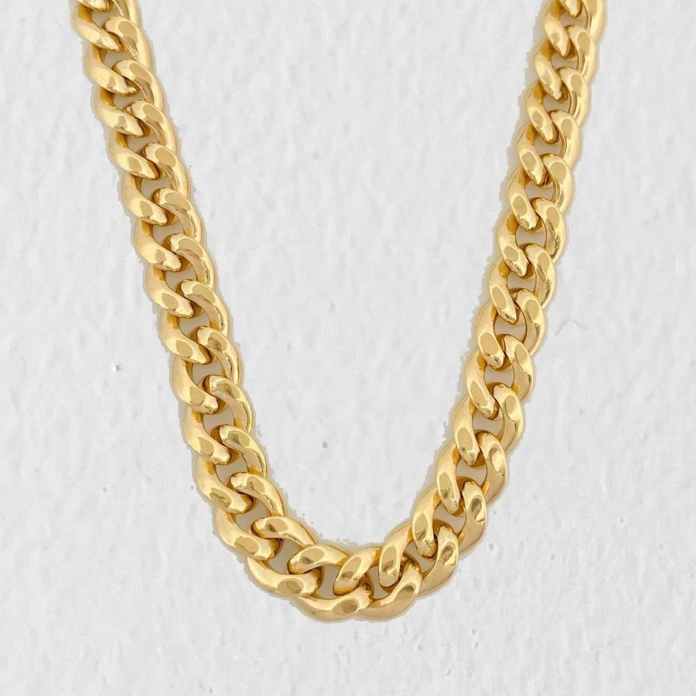 Cadena Cubana 13.6g / 60cm / 6.7mm Oro Amarillo 18K