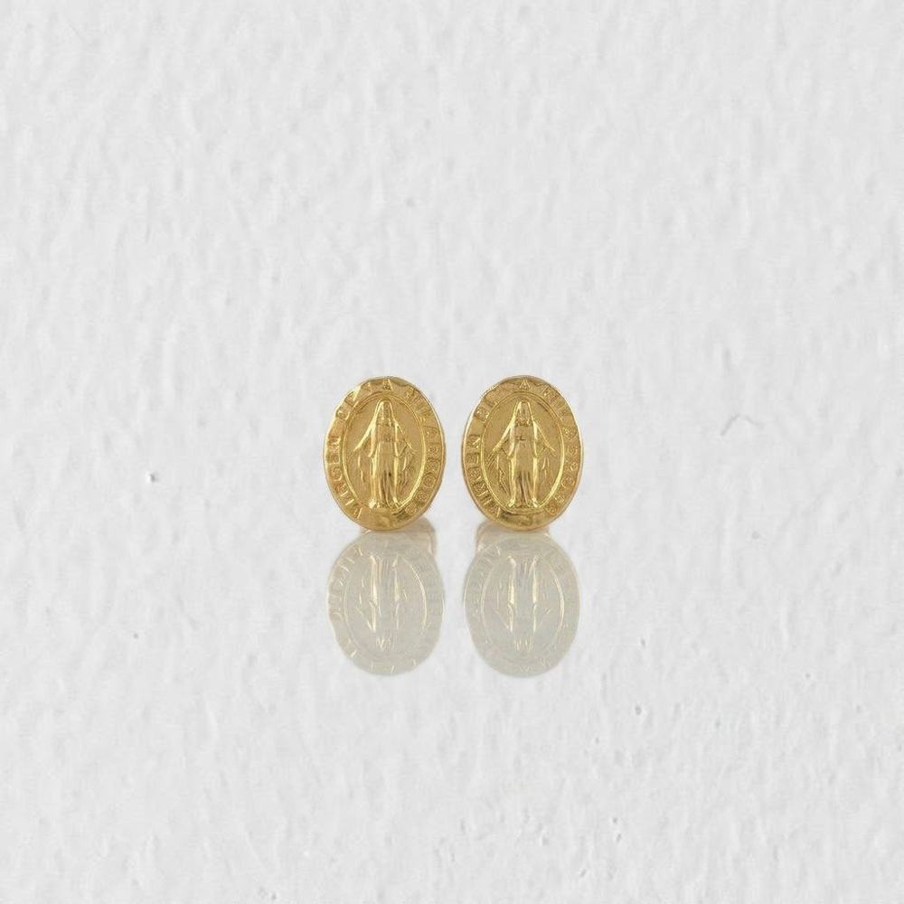 Topos Virgen Milagrosa 0.85 g / 4 mm Oro Amarillo 18K