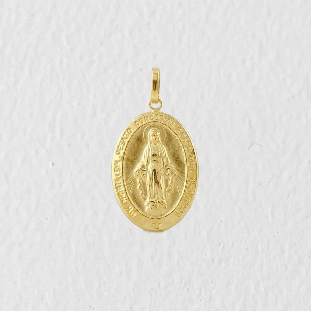 Dije Virgen Milagrosa 3.2 g / 4 cm Oro Amarillo 18K