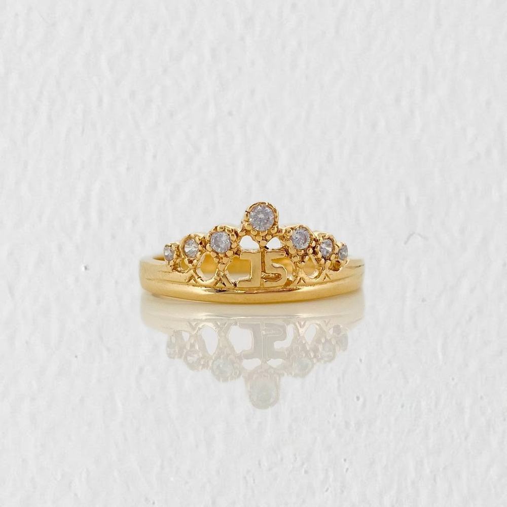 Anillo Corona 15S 2.85 g / T7 Oro Amarillo 18K