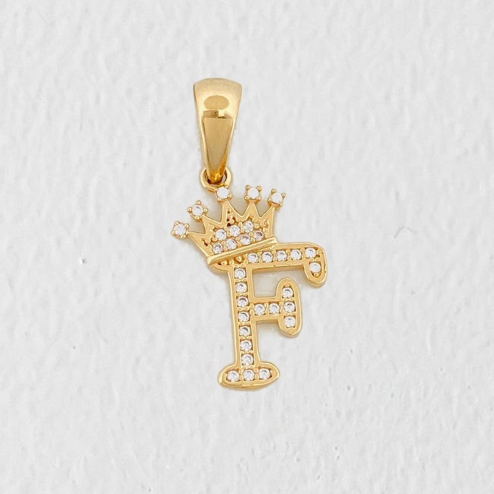 Dije Corona Letra F 1.7 g / 2.7 cm Oro Amarillo 18K