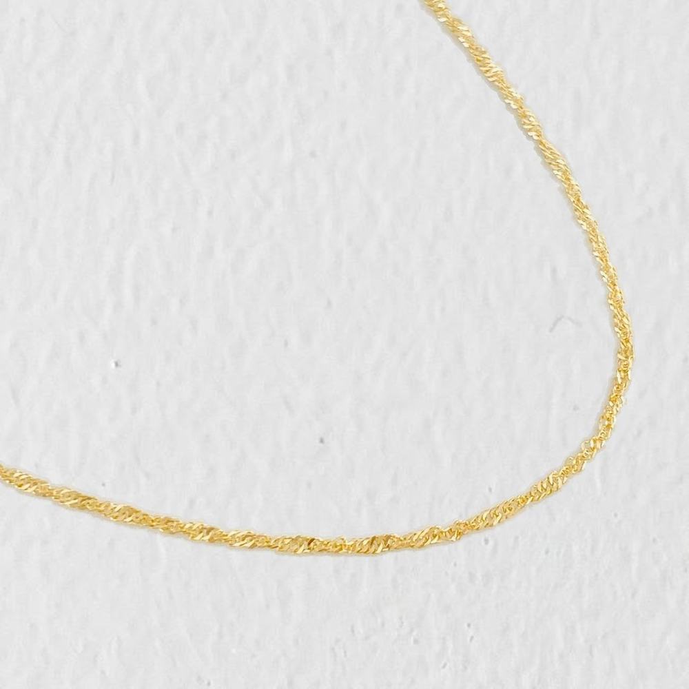 Cadena Singapur 1.4g / 45cm / 1.3mm Oro Amarillo 18K