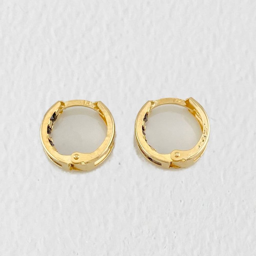 Candongas Carril 1.7g / 1.3cm Oro Amarillo 18K