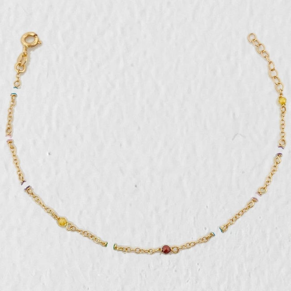 Pulso Bebé Aro Seguido 1g / 14cm / 1.32mm Oro Amarillo 18K