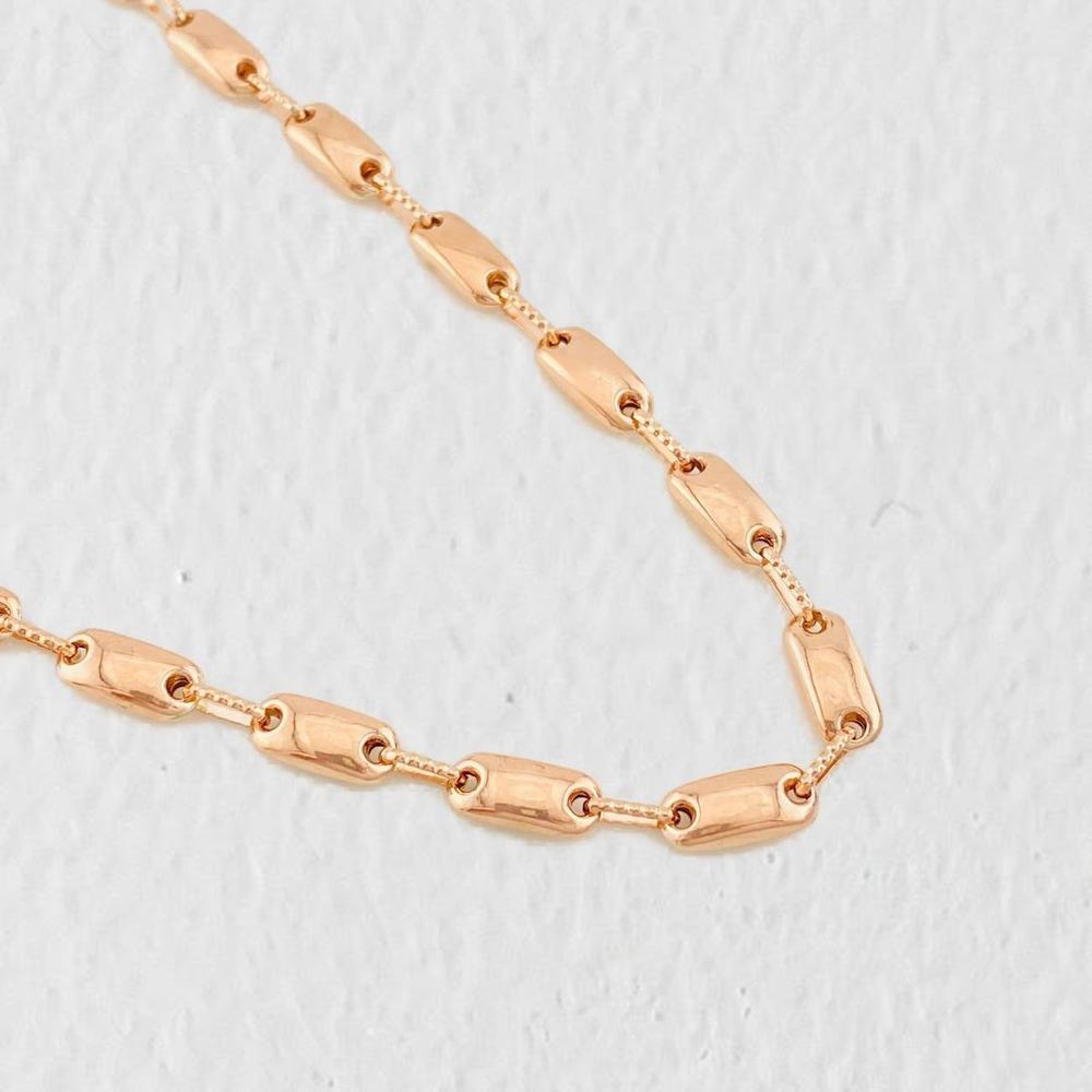 Cadena Rustica 14.45g / 60cm / 4.5mm Oro Rosa 18K