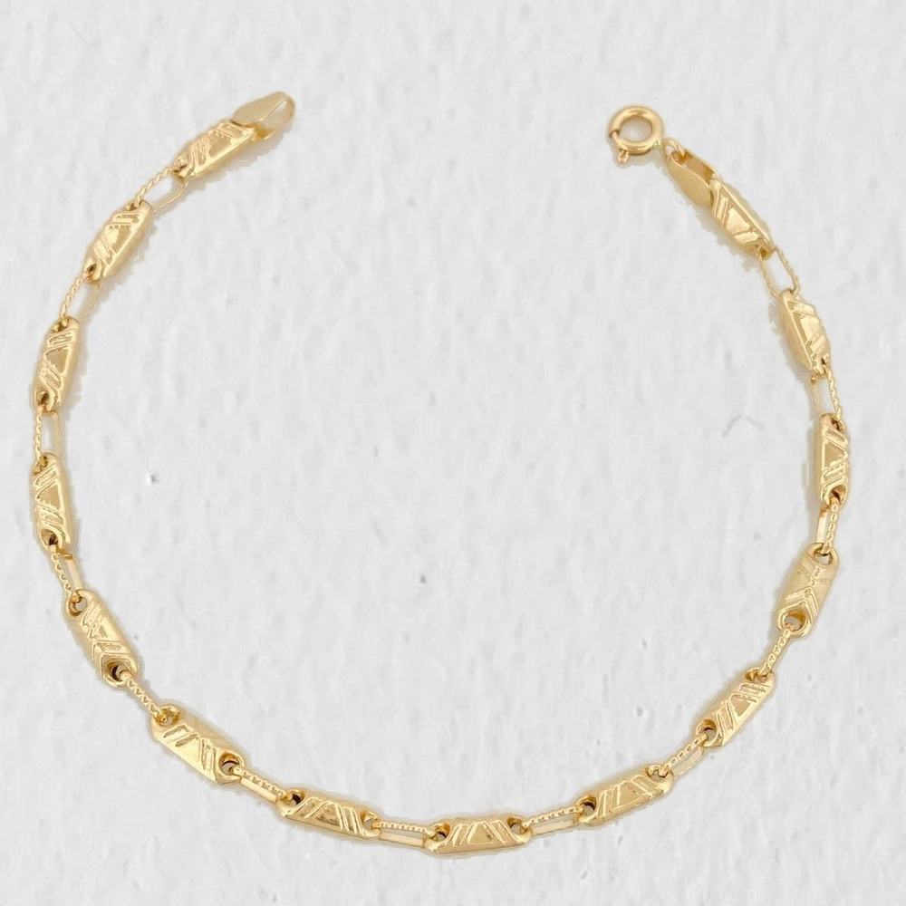 Pulso Rustica 4.4g / 20cm / 3.7mm Oro Amarillo 18K