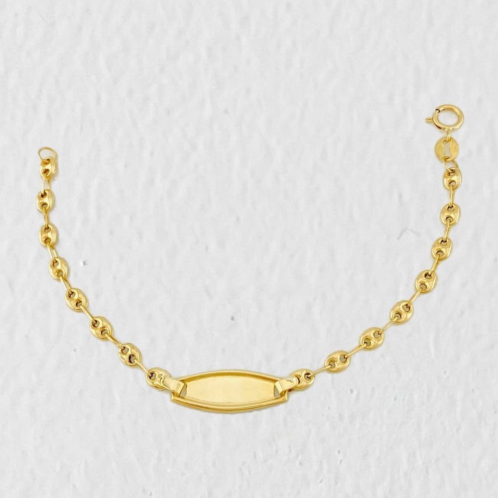 Pulso Bebé GC Placa Ovalada 2g / 14.5cm / 3.6mm Oro Amarillo 18K