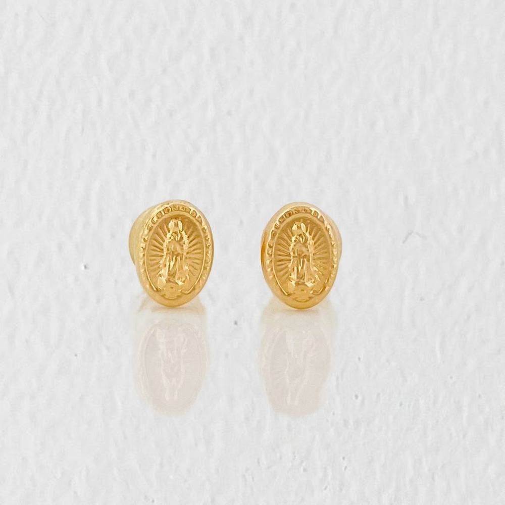 Topos Virgen Guadalupe 0.6g / 4.5mm Oro Amarillo 18K