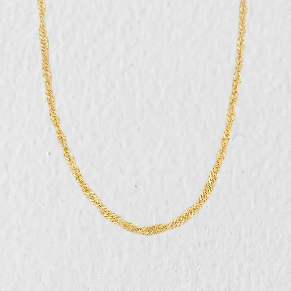 Cadena Singapur 0.95g / 45cm / 1.68mm Oro Amarillo 18K